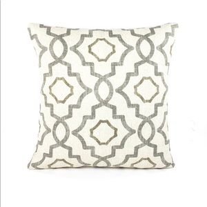 Gray Tan Farmhouse Throw Pillow Cover